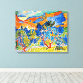 De bergen in Collioure | Andre Derain | Canvas Afdruk (Insitu (Houten vloer))