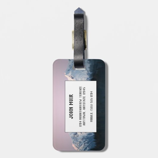 De bergen noemen Bagagelabel (Achterkant verticaal)