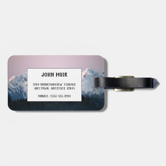 De bergen noemen Bagagelabel (Achterkant horizontaal)