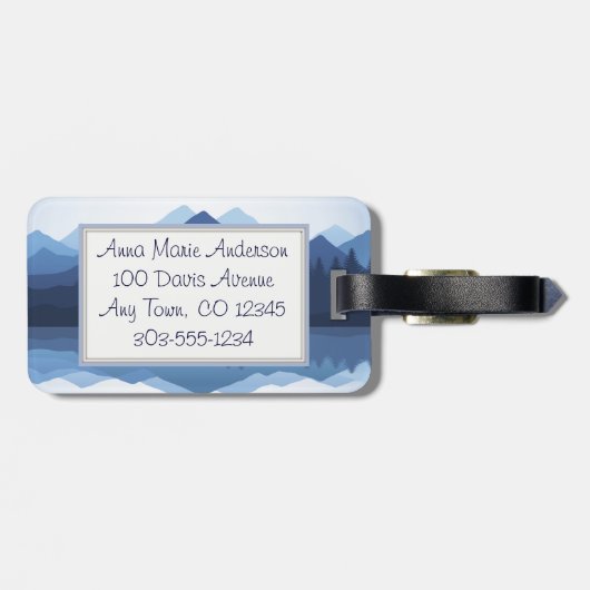 De bergen noemen Bagagelabels (Achterkant horizontaal)