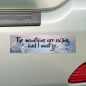 De bergen noemen Bumpersticker (Op auto)