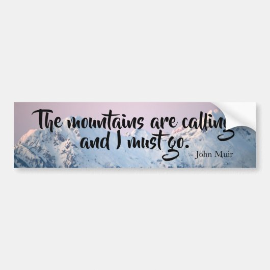 De bergen noemen Bumpersticker (Voorkant)