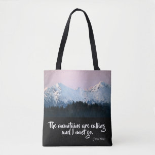 De bergen noemen Canvas tas