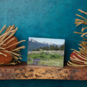 De bergen noemen het Citaat Meadow Wildbloemen Fotoplaat (Zijkant)