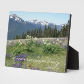 De bergen noemen het Citaat Meadow Wildbloemen Fotoplaat (Zijkant)