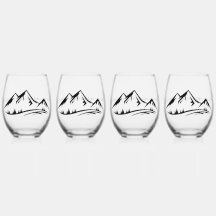 De bergen noemen het Design Wine Glass Set