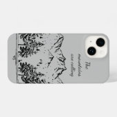 De bergen noemen het Inspirerend Citaat iPhone Hoesje (Achterkant horizontaal)