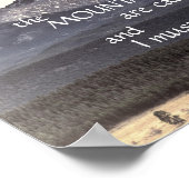 de bergen noemen het poster Muir citaat (Hoek)