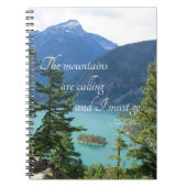 De bergen noemen het Quote Mountain Lake Notitieboek (Voorkant)