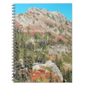 De bergen noemen het Schilderachtig landschap van Notitieboek (Voorkant)