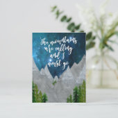 De bergen noemen het typografie-briefkaart briefkaart (Staand voorkant)