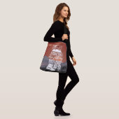 De bergen noemen me een Typografische Kunst Crossbody Tas (Op model)