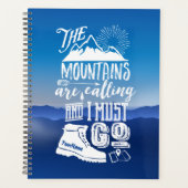 De bergen noemen me een Typografische Kunst Planner (Voorkant)