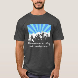 De bergen noemen Retro Clouds & Sky T-shirt