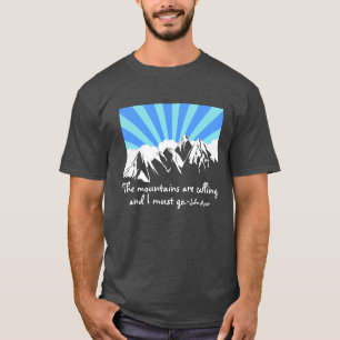 De bergen noemen Retro Clouds & Sky T-shirt