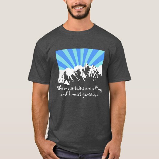 De bergen noemen Retro Clouds & Sky T-shirt (Voorkant)