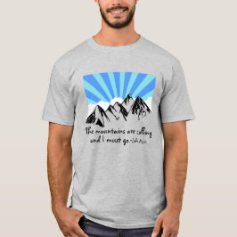 De bergen noemen Retro Clouds & Sky T-shirt