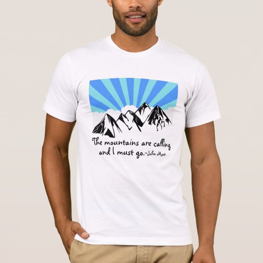 De bergen noemen Retro Clouds & Sky T-shirt (Voorkant)