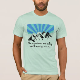 De bergen noemen Retro Clouds & Sky T-shirt