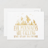 De bergen noemen ruimte-spiegel grote donder briefkaart (Voorkant / Achterkant)