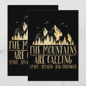 De bergen noemen ruimte-spiegel grote donder kaart (Voorkant / Achterkant)