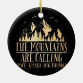 De bergen noemen ruimte-spiegel grote donder keramisch ornament (Achterkant)