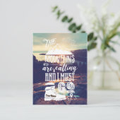 De bergen noemen Typografie Uw Foto Feestdagenkaart (Staand voorkant)