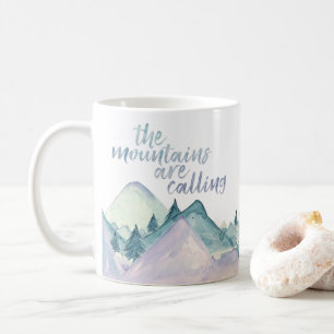 De bergen noemen Waterverf koffie Mok