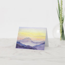 De Bergen Notecard van de waterverf Kaart