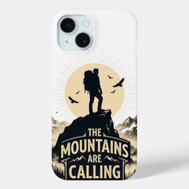 De Bergen Riep Avontuur Silhouet iPhone 15 Case