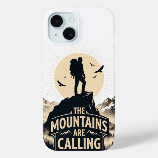 De Bergen Riep Avontuur Silhouet Case-Mate iPhone Case (Achterkant)