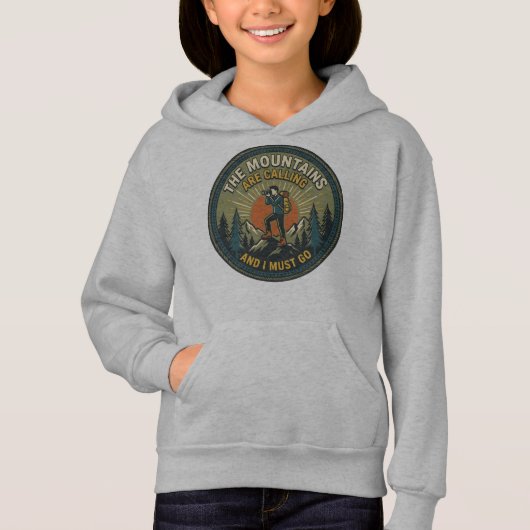 De Bergen Riepen Vintage Wandel Badge (Voorkant)