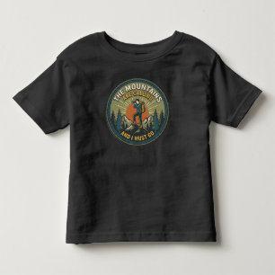 De Bergen Riepen Vintage Wandel Badge Kinder Shirts