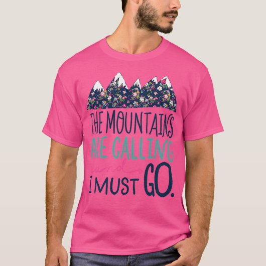 De bergen roepen actief t-shirt (Voorkant)