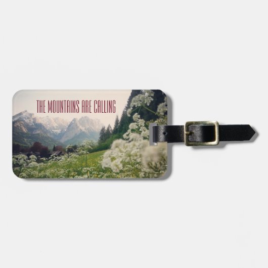 De bergen roepen bagagelabel (Voorkant horizontaal)