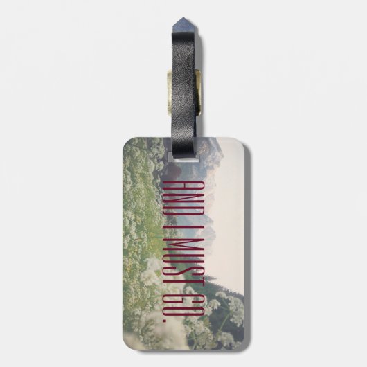 De bergen roepen bagagelabel (Achterkant verticaal)