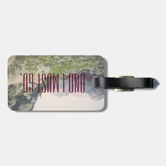 De bergen roepen bagagelabel (Achterkant horizontaal)