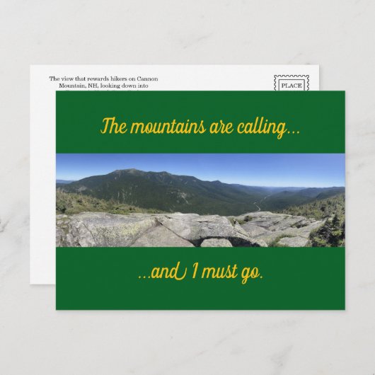 De bergen roepen briefkaart (Voorkant / Achterkant)