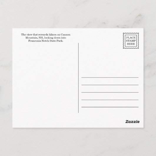 De bergen roepen briefkaart (Achterkant)