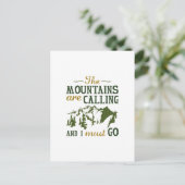 De bergen roepen briefkaart (Staand voorkant)