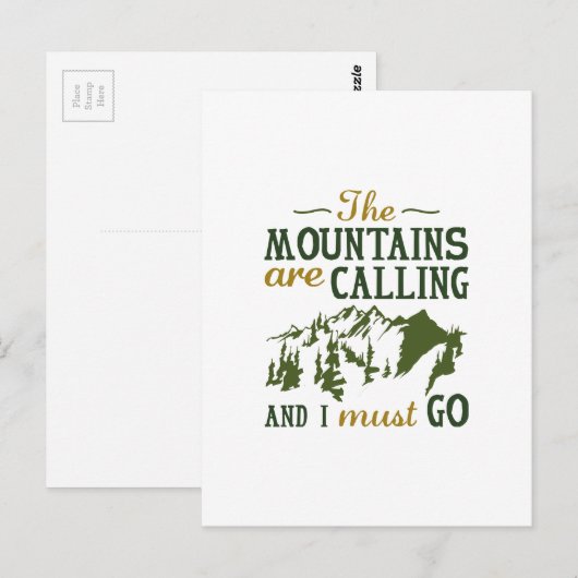 De bergen roepen briefkaart (Voorkant / Achterkant)
