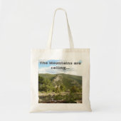 De bergen roepen: canvas tas in de buitenlucht (Voorkant)