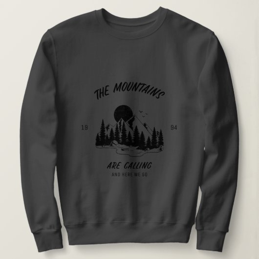 De bergen roepen en daar gaan we trui (Design voorkant)