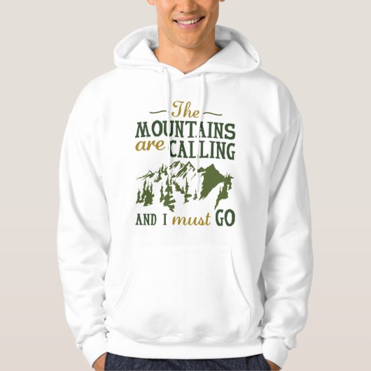 De bergen roepen hoodie (Voorkant)