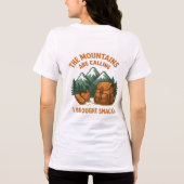 De bergen roepen, ik heb snacks meegenomen Wandele Tri-Blend Shirt (Achterkant)