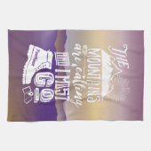 De bergen roepen moet Jouw naam Typografie gaan Theedoek (Horizontaal)