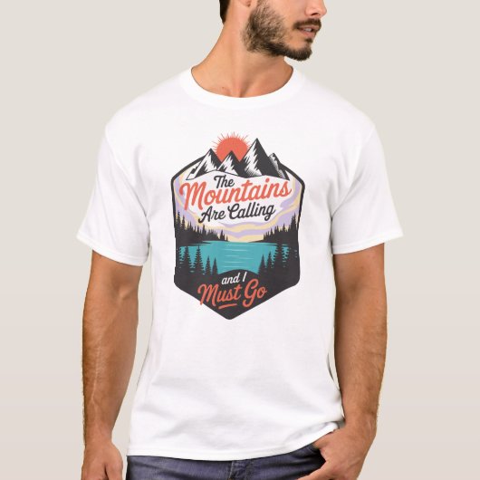 De bergen roepen - Natuur Adventure T-shirt (Voorkant)