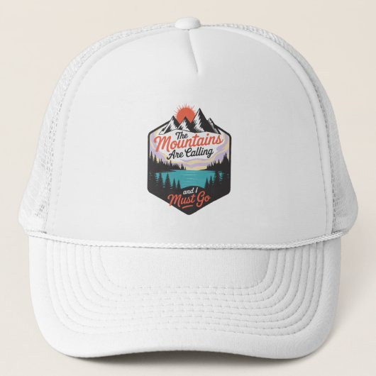 De bergen roepen - Natuur Adventure Trucker Pet (Voorkant)