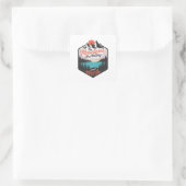 De bergen roepen - Natuur Adventure Vierkante Sticker (Tas)