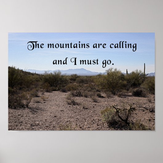 De bergen roepen poster (Voorkant)